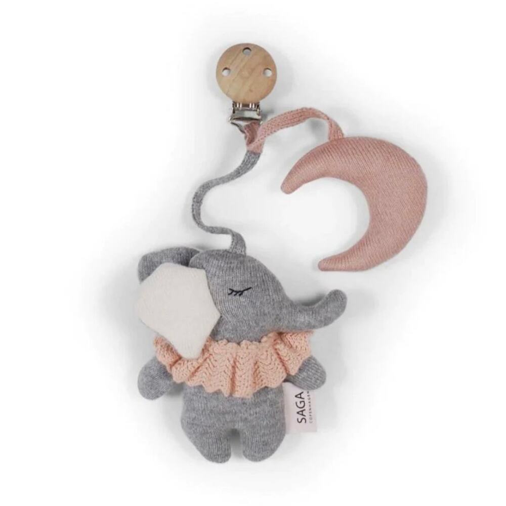 NEW Saga Elephant Moon Pram Toy, NWT